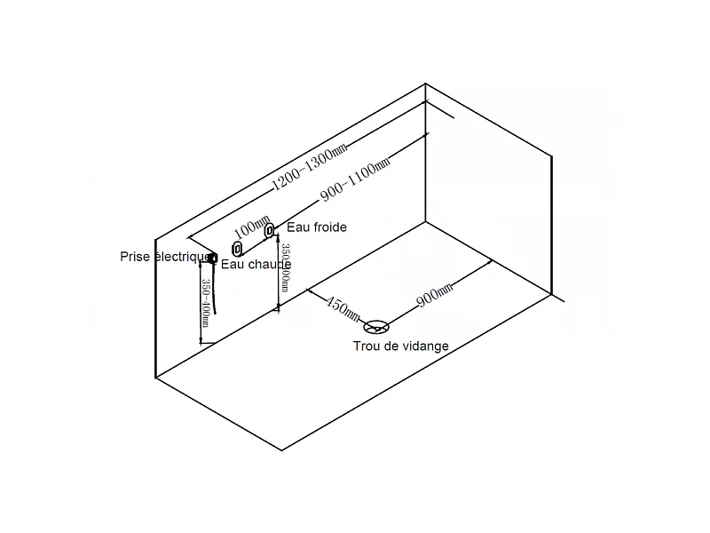 Baignoire balneo Riviera CONCEPT BLACK ARCHIPEL® 180x90