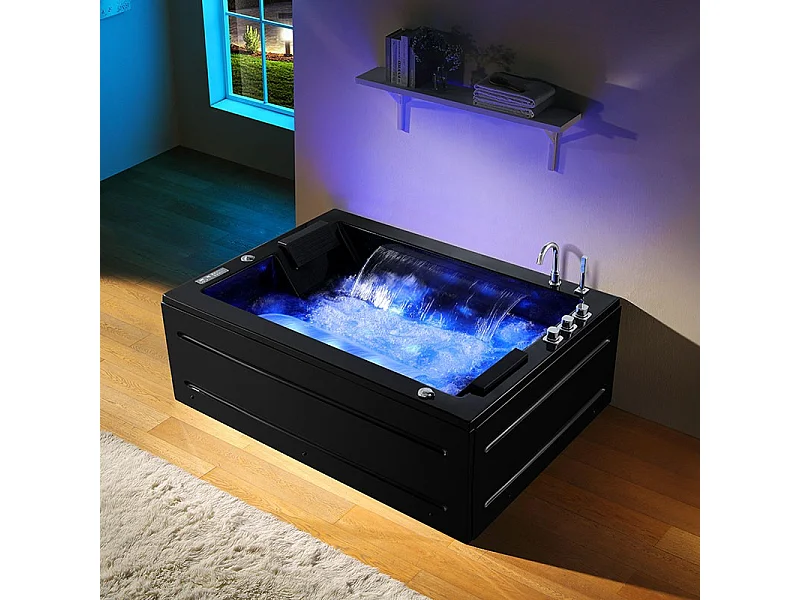 Baignoire Balneo Zeland® NIAGARA Duo BLACK 180x126