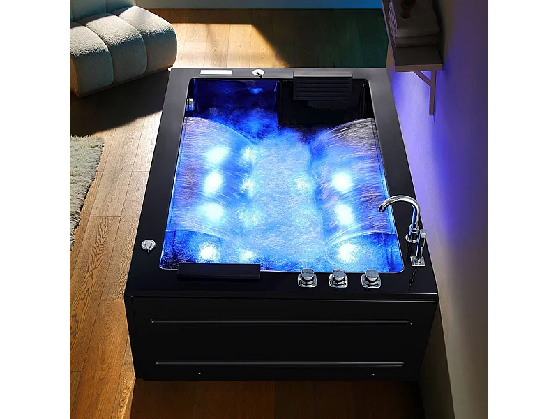 Baignoire Balneo Zeland® NIAGARA Duo BLACK 180x126