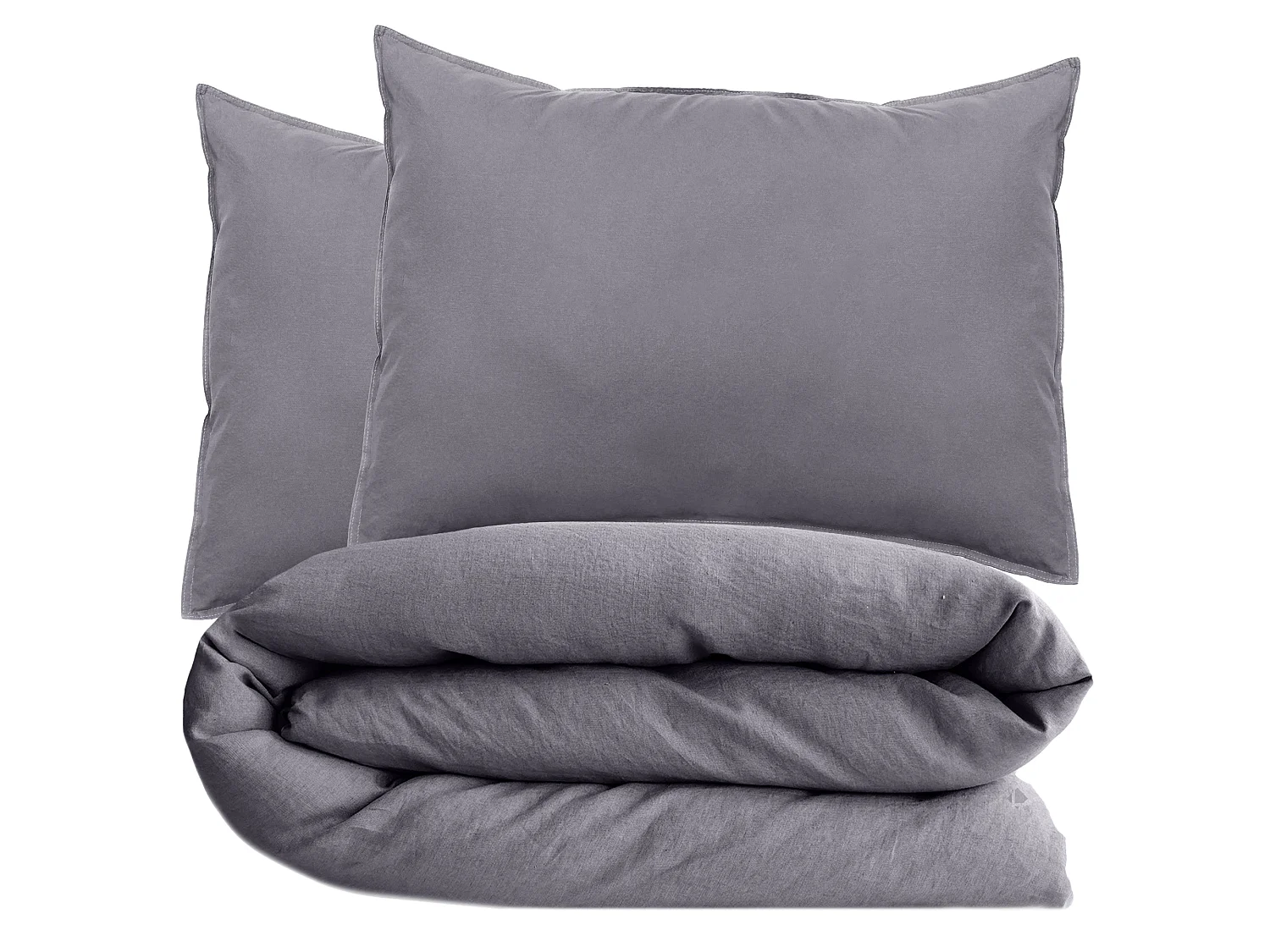 Parure de lit 260x240 cm et 50x70 cm collection OPERA gris brume 3 pièces