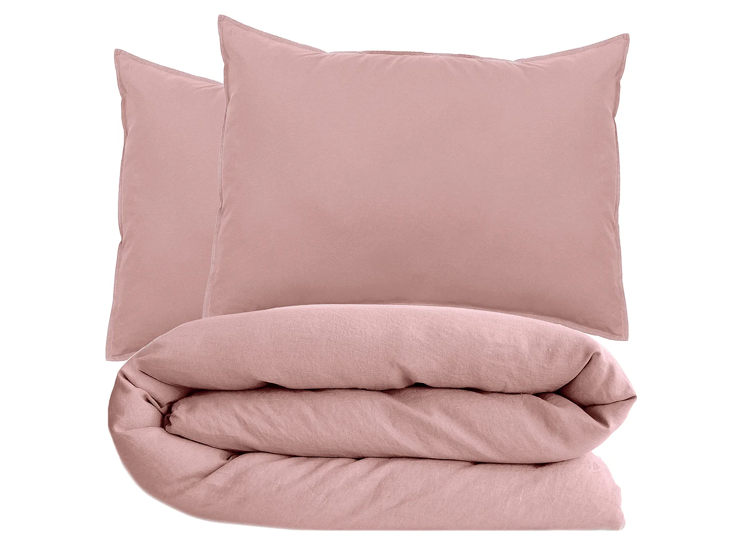 Parure de lit 280x240 cm et 50x70 cm collection OPERA rose 3 pièces