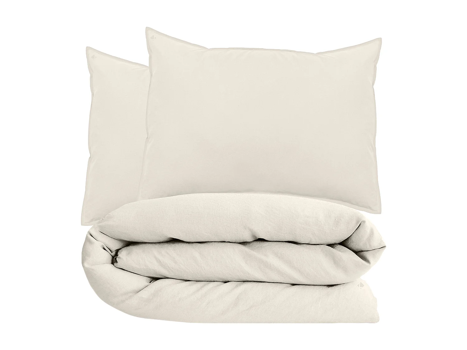 Parure de lit 240x220 cm et 50x70 cm collection OPERA beige ivoire 3 pièces