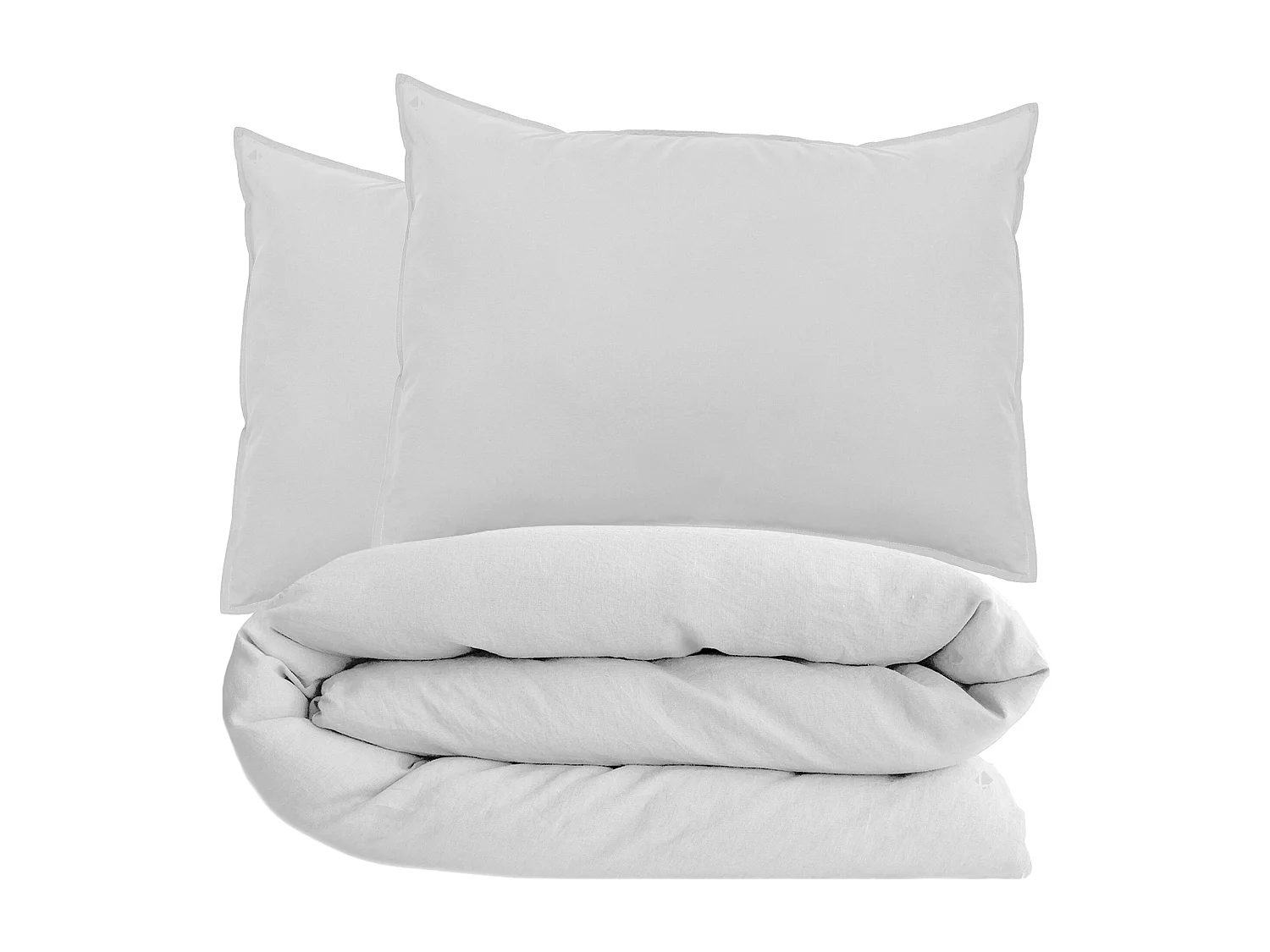 Parure de lit 260x240 cm et 50x70 cm collection OPERA blanc neige 3 pièces