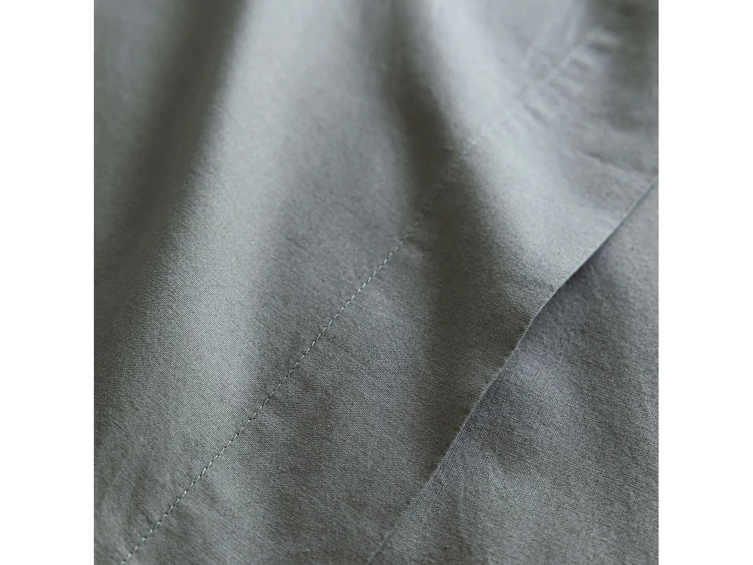 Parure de lit coton lavé - SOMEO Kaki 140x200 - CELESTE