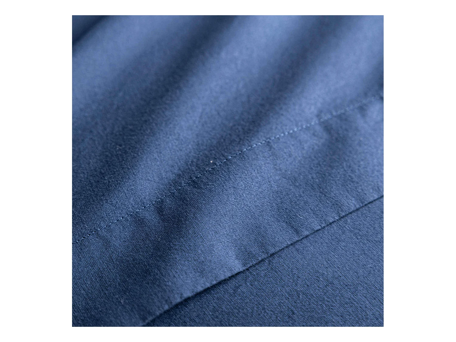 Parure de lit coton lavé - SOMEO Bleu marine 240x220 - CELESTE