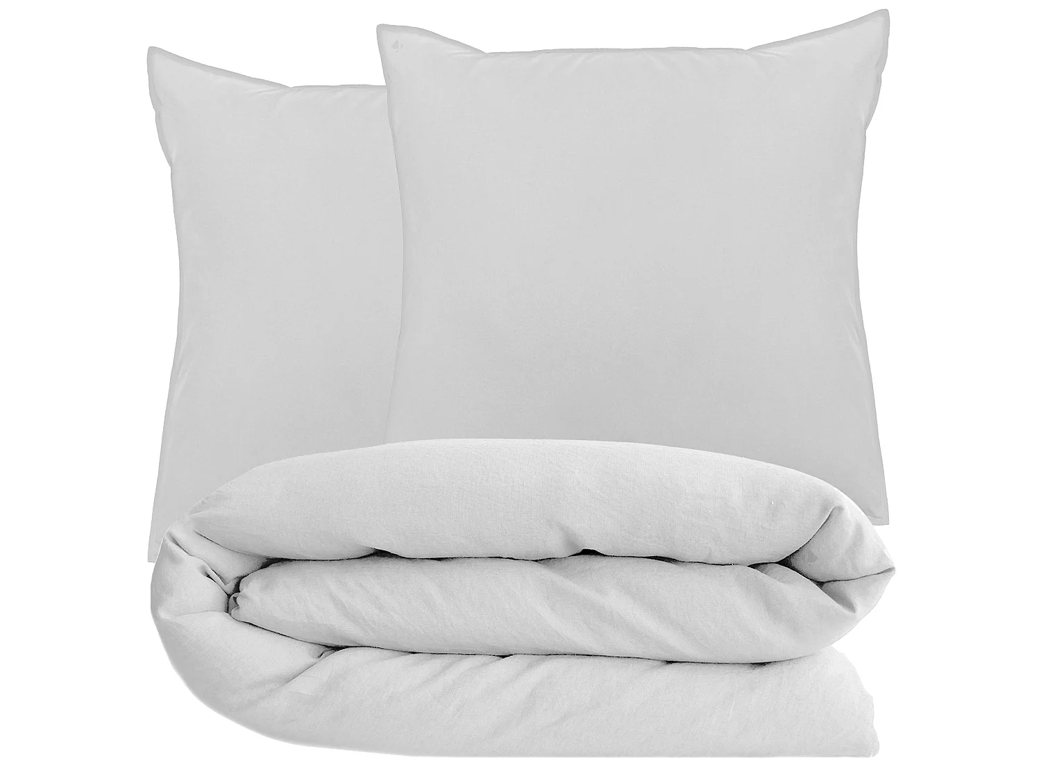 Parure de lit 240x220 cm et 65x65 cm collection OPERA blanc neige 3 pièces