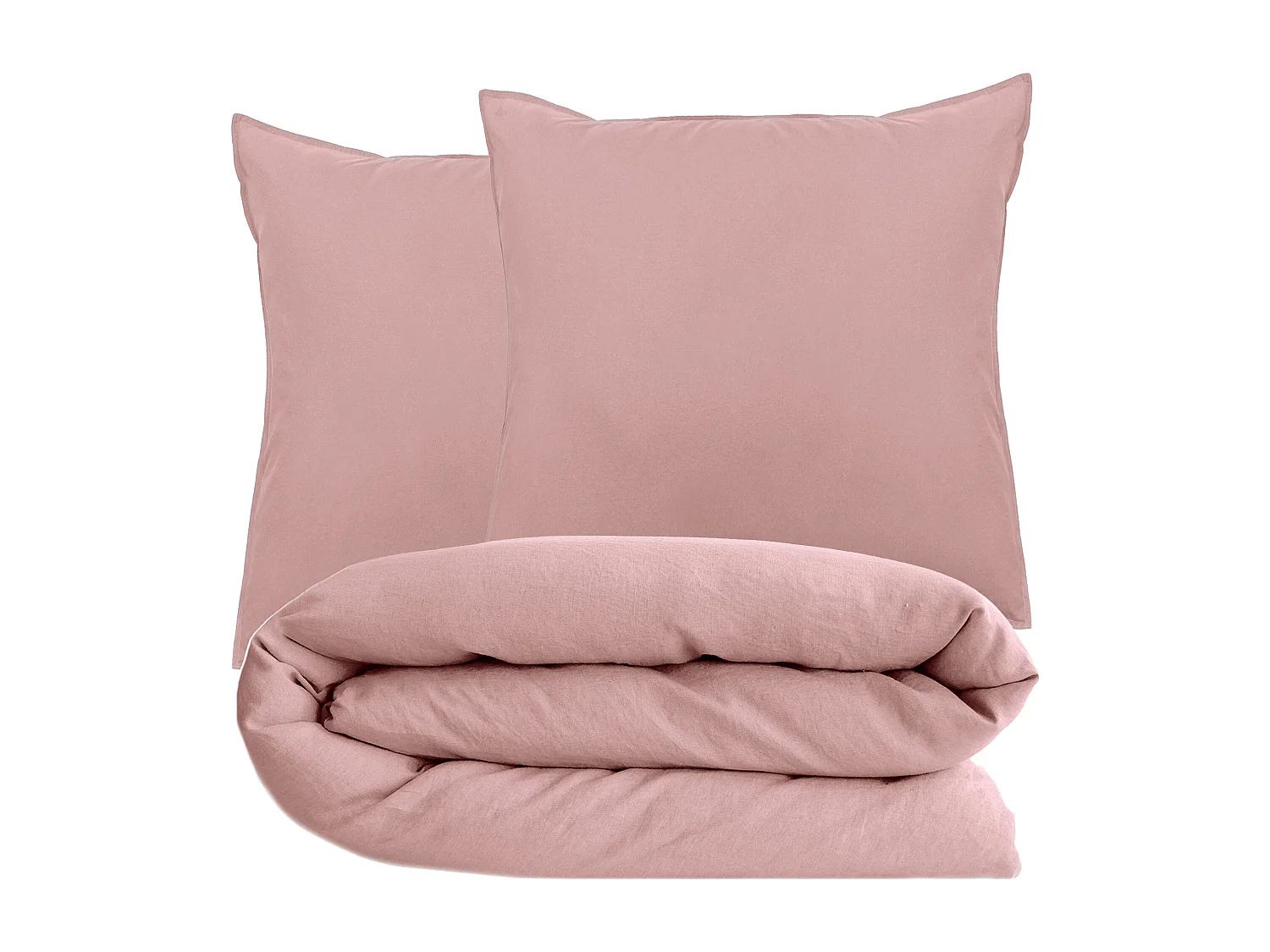 Parure de lit 280x240 cm et 65x65 cm collection OPERA rose 3 pièces