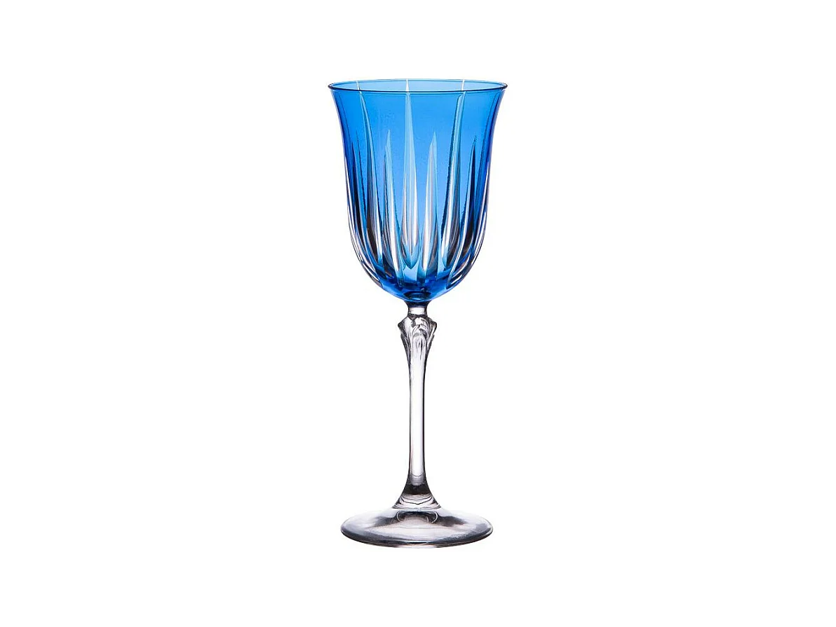 Coffret de 6 verres à pied Divina bleu 28 cl