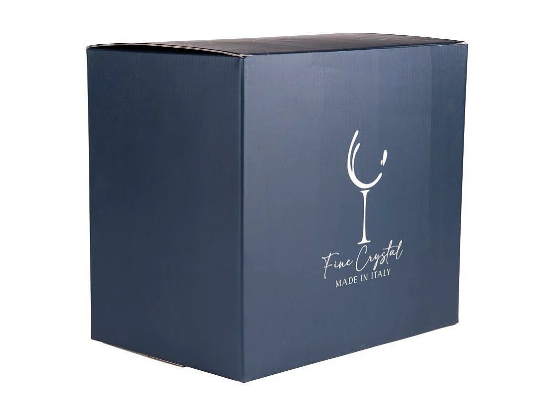 Coffret de 6 verres à pied Divina bleu 28 cl