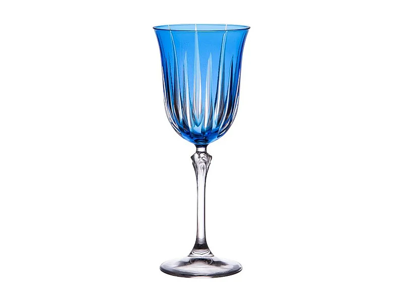 Coffret de 6 verres à pied Divina bleu 28 cl