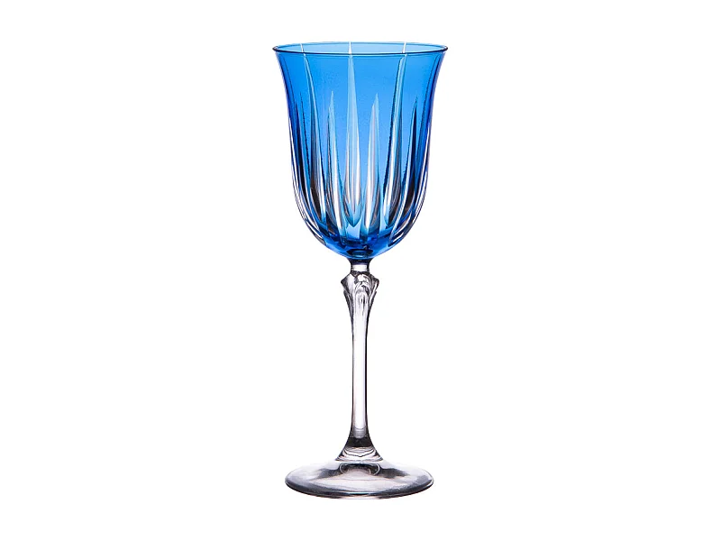 Coffret de 6 verres à pied Divina bleu 28 cl