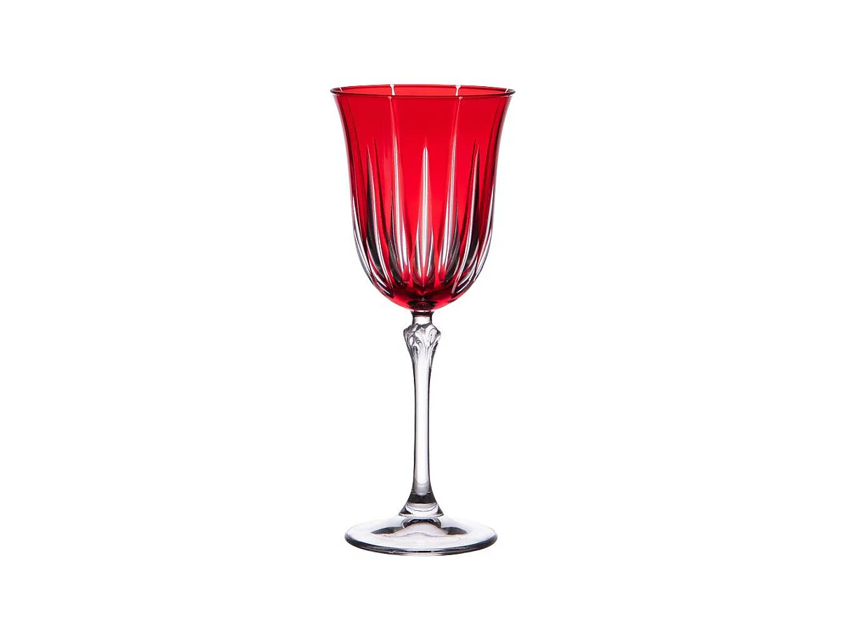 Coffret de 6 verres à pied Divina rouge 28 cl
