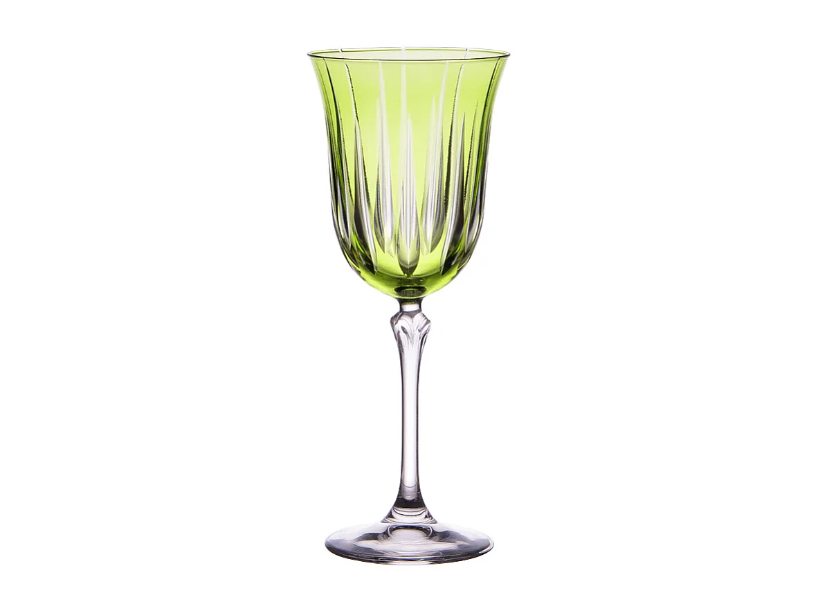 Coffret de 6 verres à pied Divina vert 28 cl