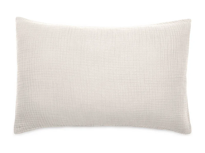 Housse de coussin 40x60 cm coton collection PAROS beige ficelle