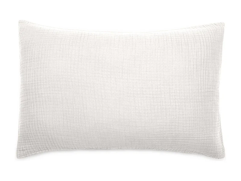 Housse de coussin 40x60 cm coton collection PAROS blanc neige