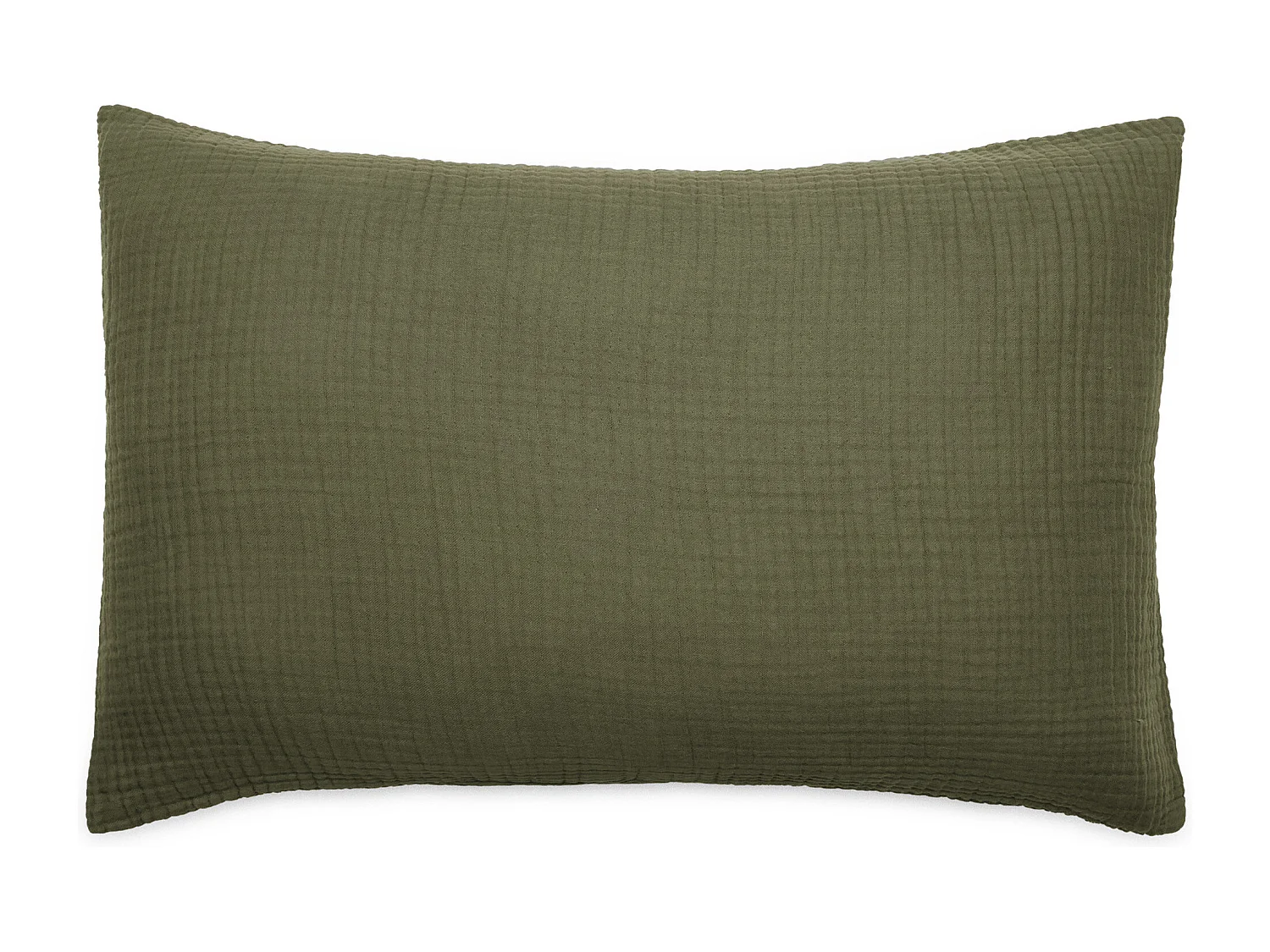 Housse de coussin 40x60 cm coton collection PAROS vert mousse