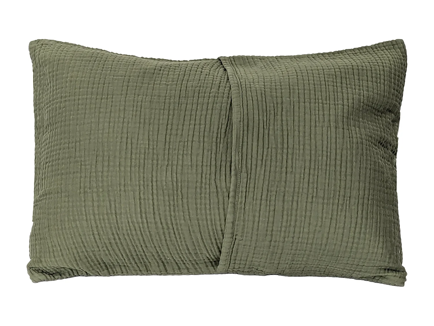 Housse de coussin 40x60 cm coton collection PAROS vert mousse