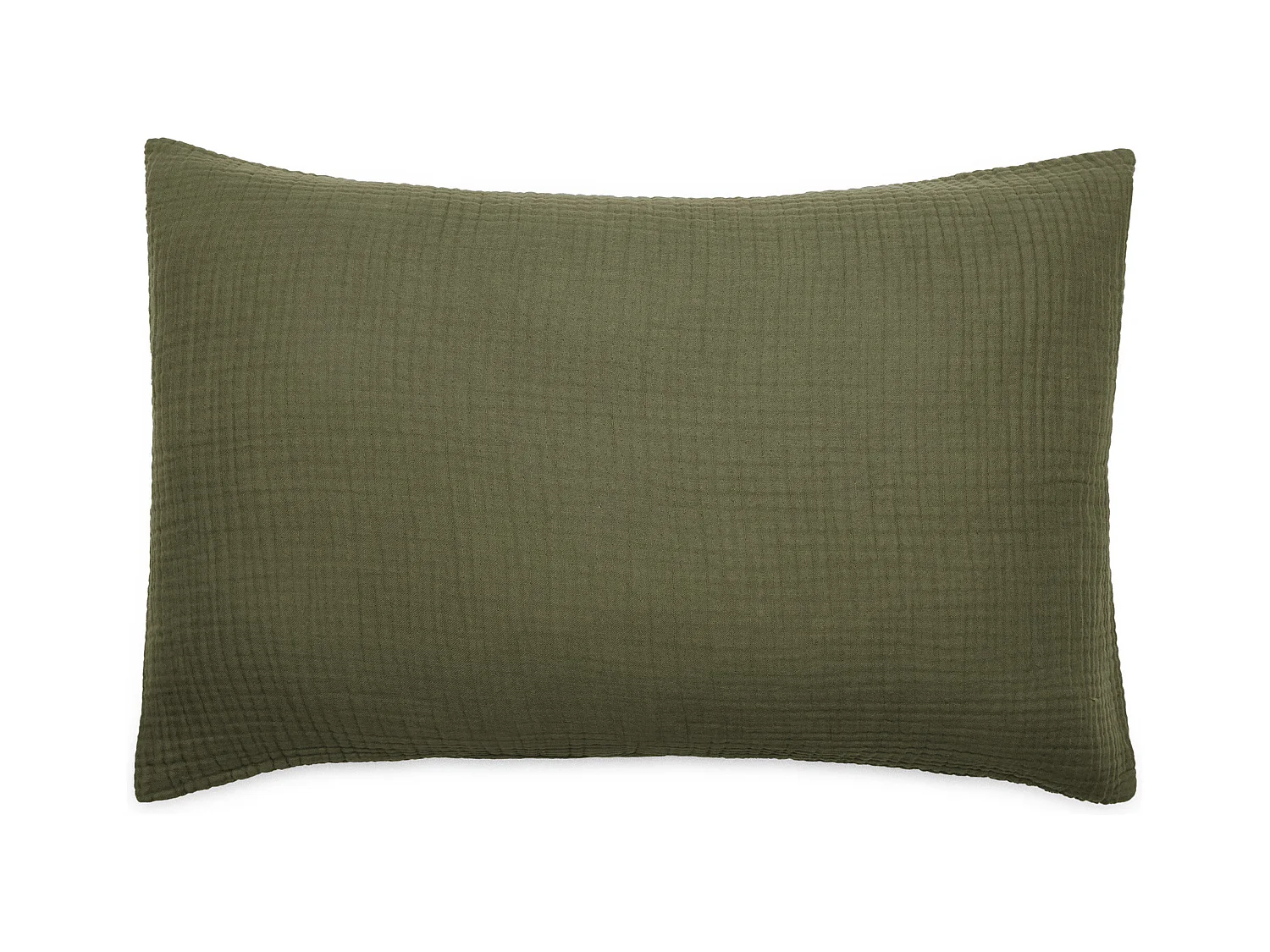 Housse de coussin 40x60 cm coton collection PAROS vert mousse