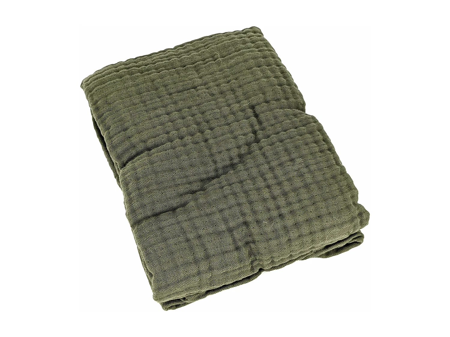 Housse de coussin 40x60 cm coton collection PAROS vert mousse