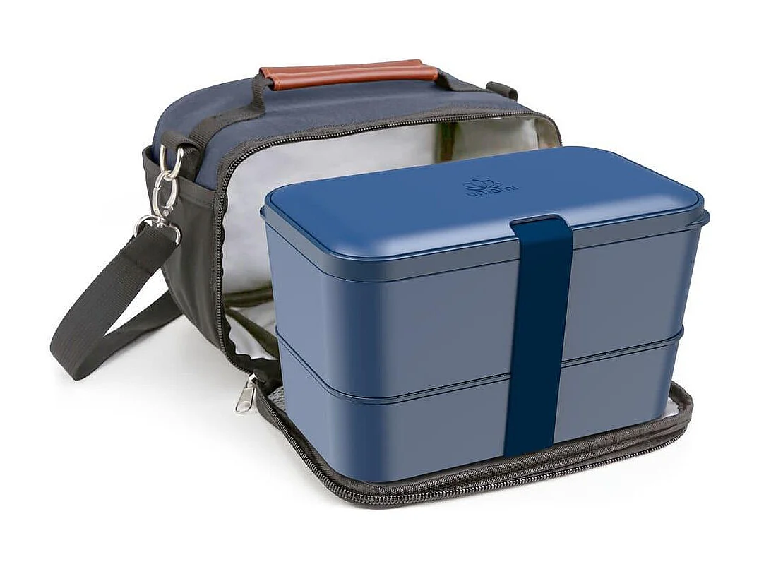 Glacière bleu avec bento bleu minuit 1,5L