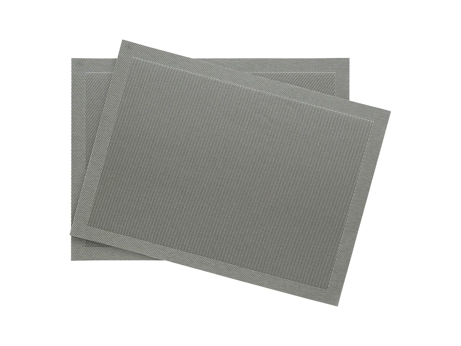 Lot de 2 sets de table synthétique 33x46 cm TAKAO gris Opaline
