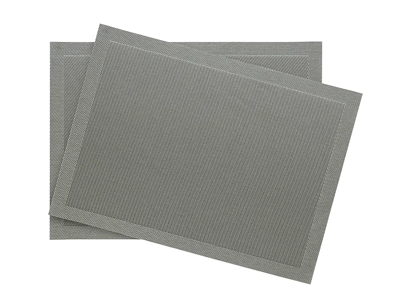 Lot de 2 sets de table synthétique 33x46 cm TAKAO gris Opaline