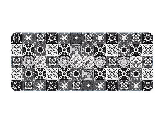 Tapis de Cuisine Carreaux de Ciment 50x120 cm en Fibres de Polyamide Antidérapant et Absorbant