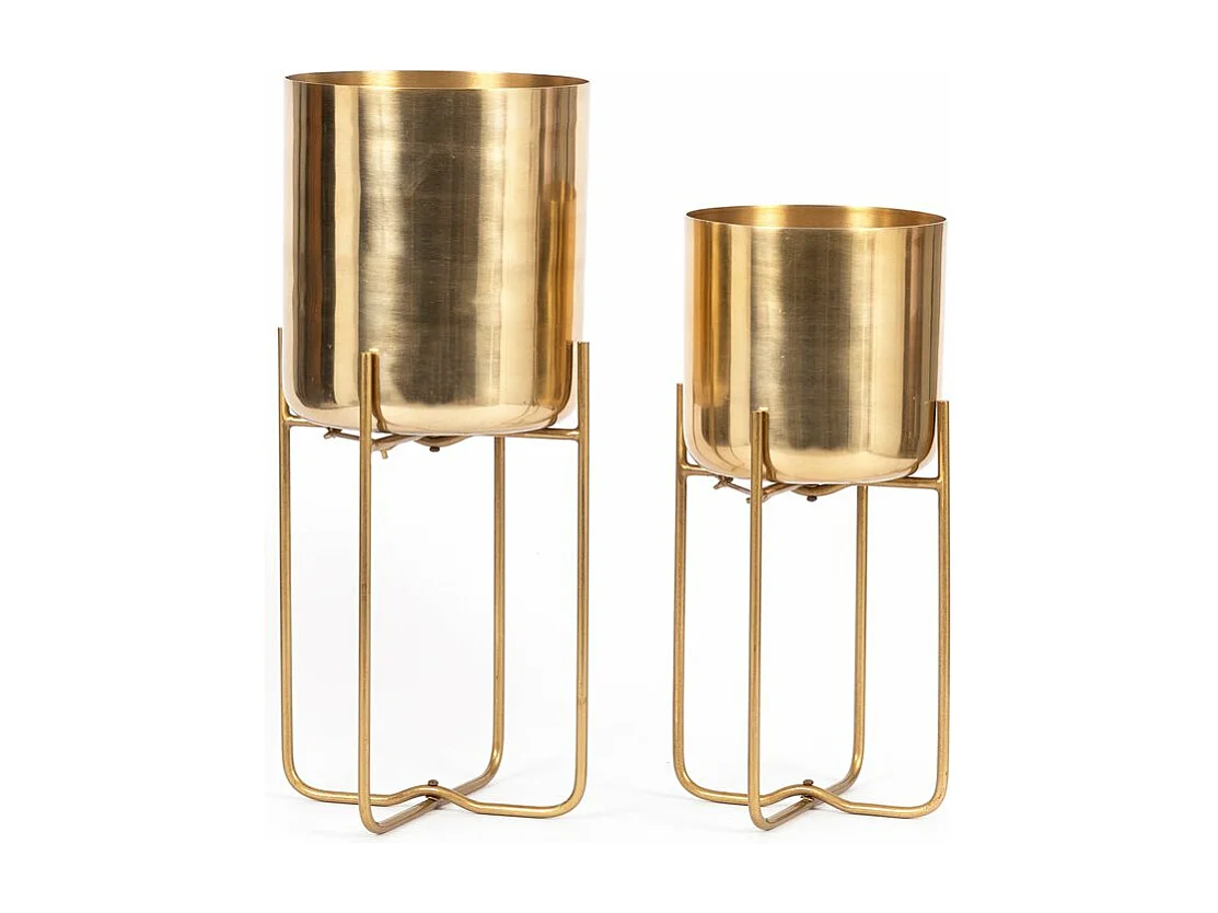 De Messing Plantenbak op Voet - Messing - M