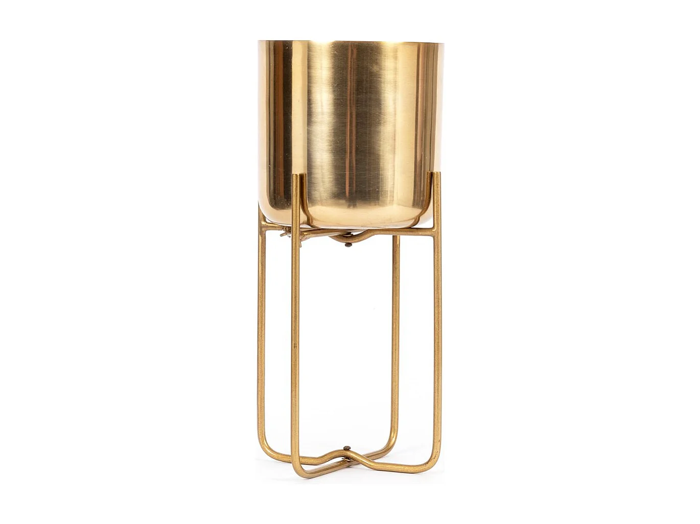 The Brass Planter on Stand - Brass - M