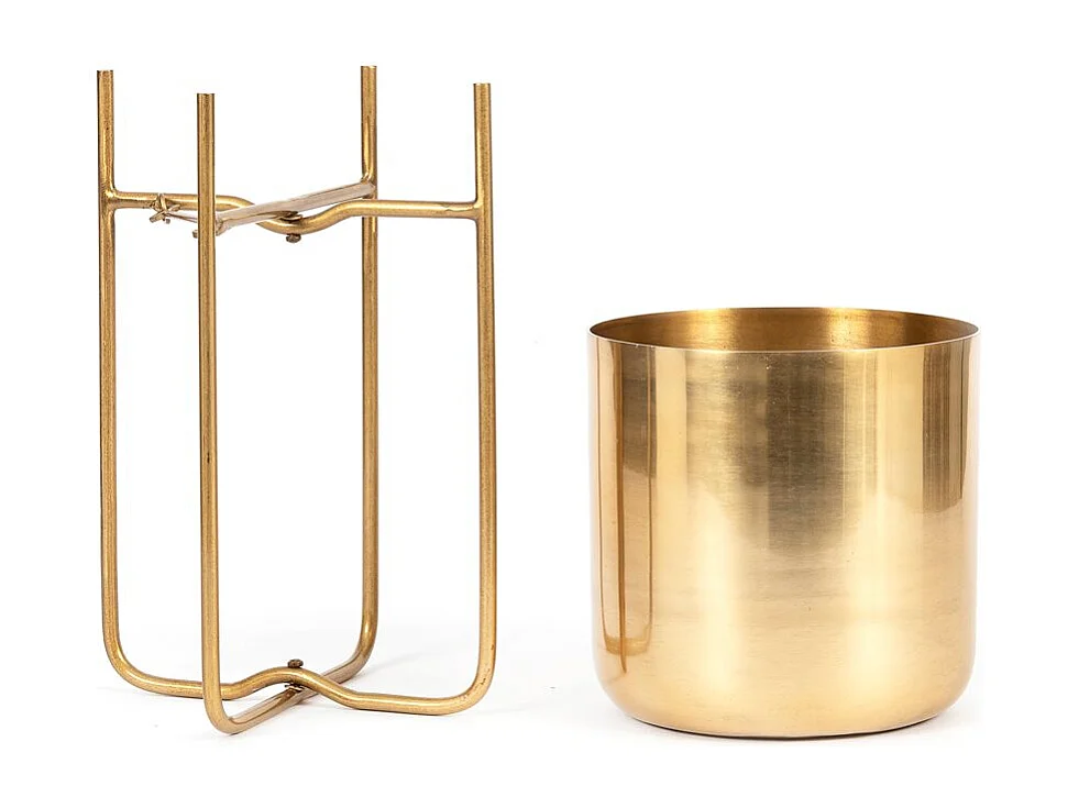 The Brass Planter on Stand - Brass - M