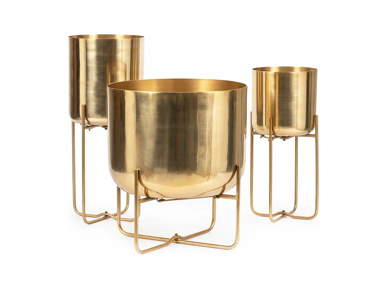 Der Messing Pflanzer auf Fuss - Messing - XL