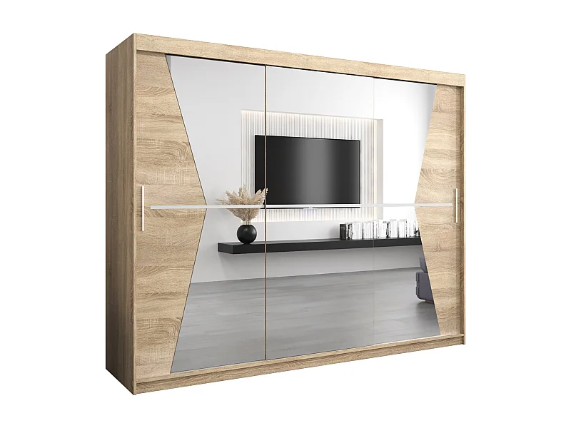 Schwebetürenschrank Maroko 200/250/62 2-Türig (Sonoma)