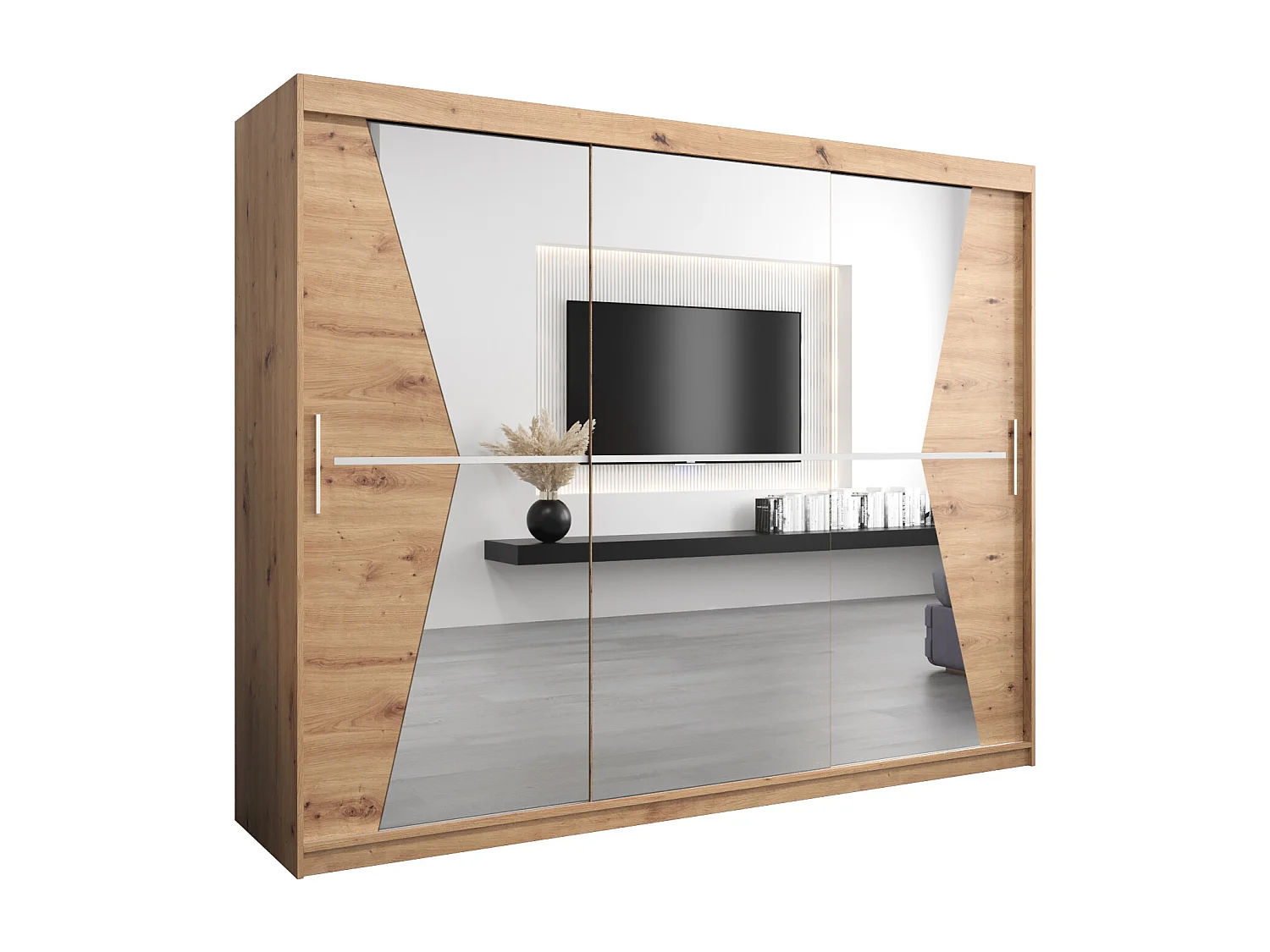 Armadio Maroko ad ante scorrevoli 200/250/62 3 porte (artisan/artisan)