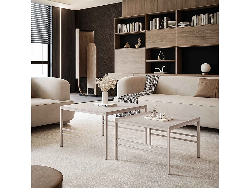 Salontafel set van 2 in 1 fi70/fi60 Kasjmier, frame in Kasjmier