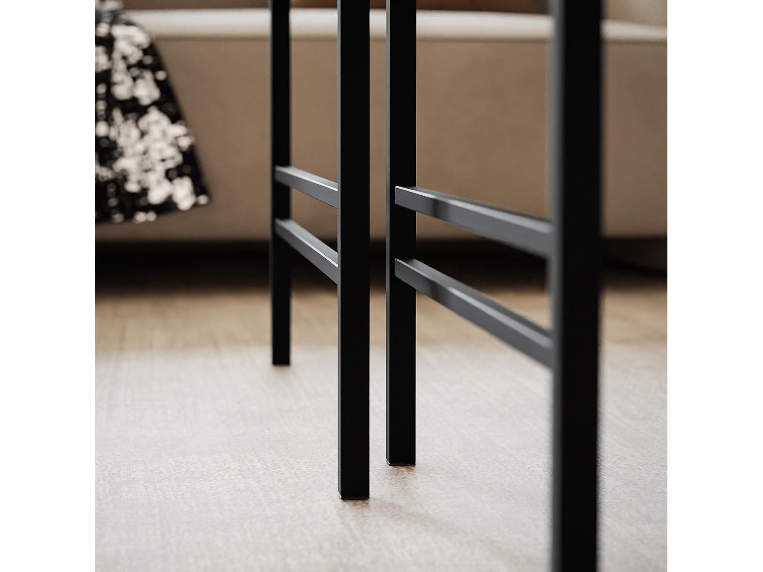 Couchtisch 2-in-1 fi70/fi60 Eiche Wotan, Gestell in Schwarz