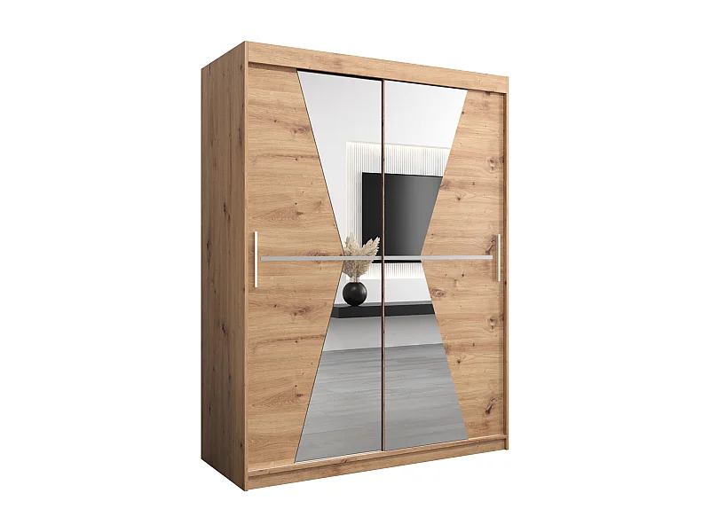 Schwebetürenschrank Maroko 200/150/62 2-Türig (Artisan)