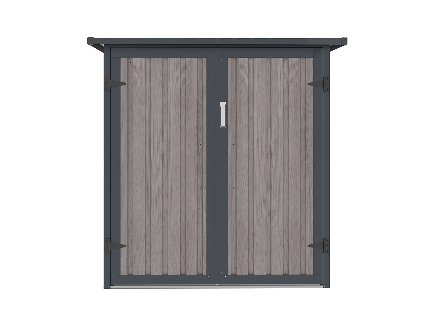 Cobertizo de bicicletas de acero galvanizado con efecto madera de 2,8 m² para 2 bicicletas - NIKI