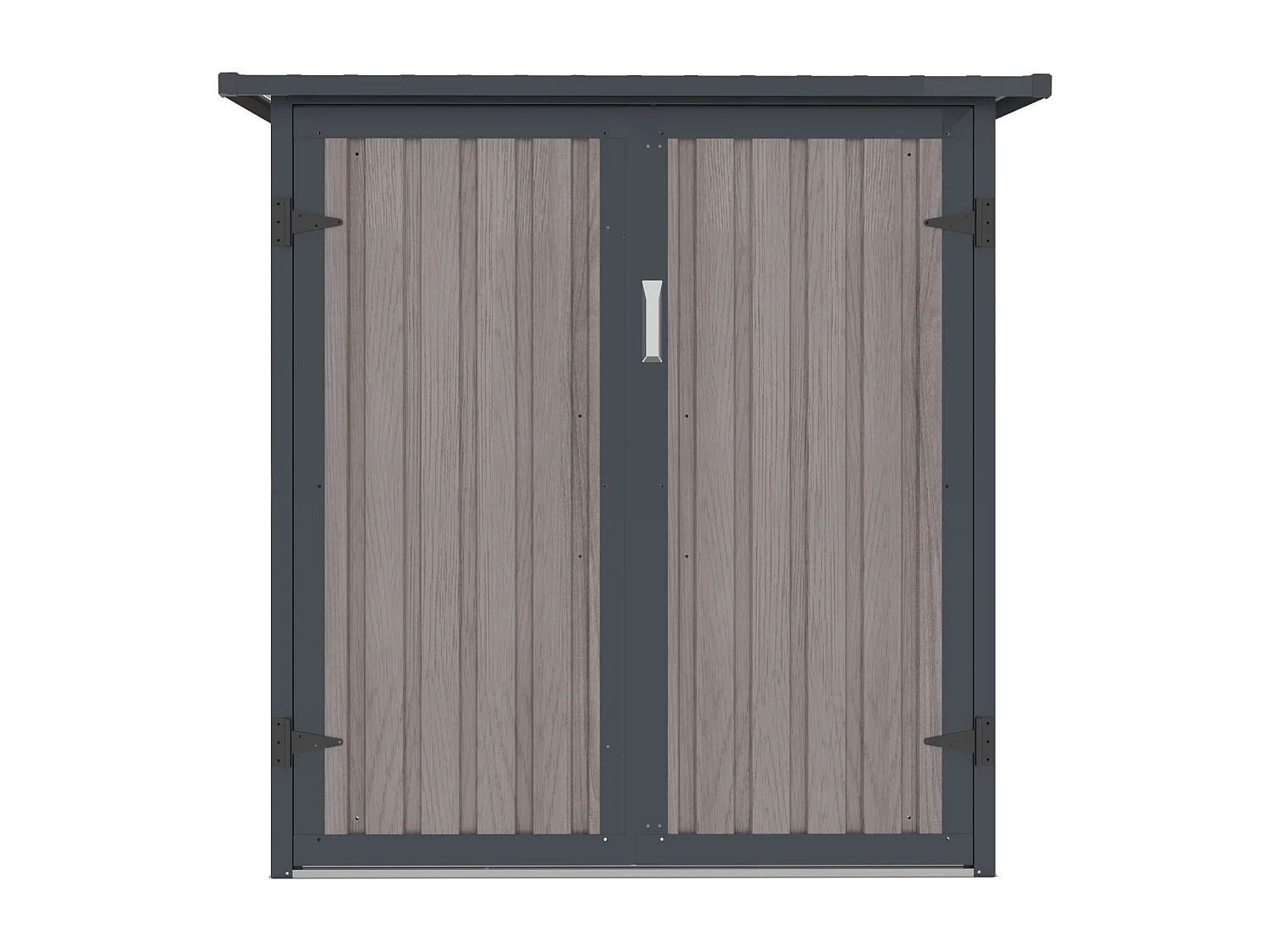 Cykelförvaring i galvaniserat stål med träeffekt 2,8 m² för 2 cyklar - NIKI