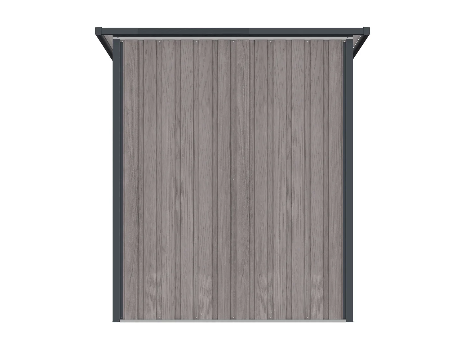 Cykelförvaring i galvaniserat stål med träeffekt 2,8 m² för 2 cyklar - NIKI