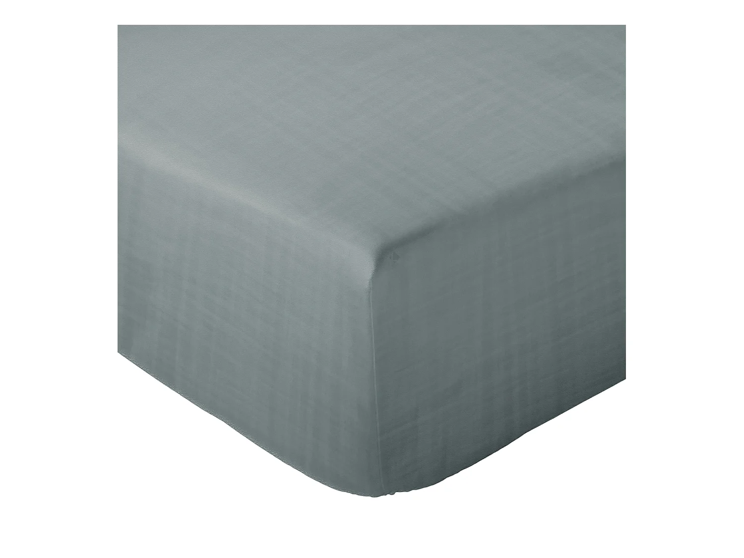 Drap housse 160x200x30 cm mousseline de coton MILOS vert lichen