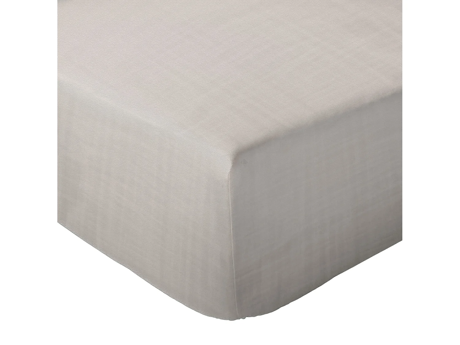 Drap housse MILOS mousseline de coton 160x200 cm bonnet 30 cm uni beige ficelle