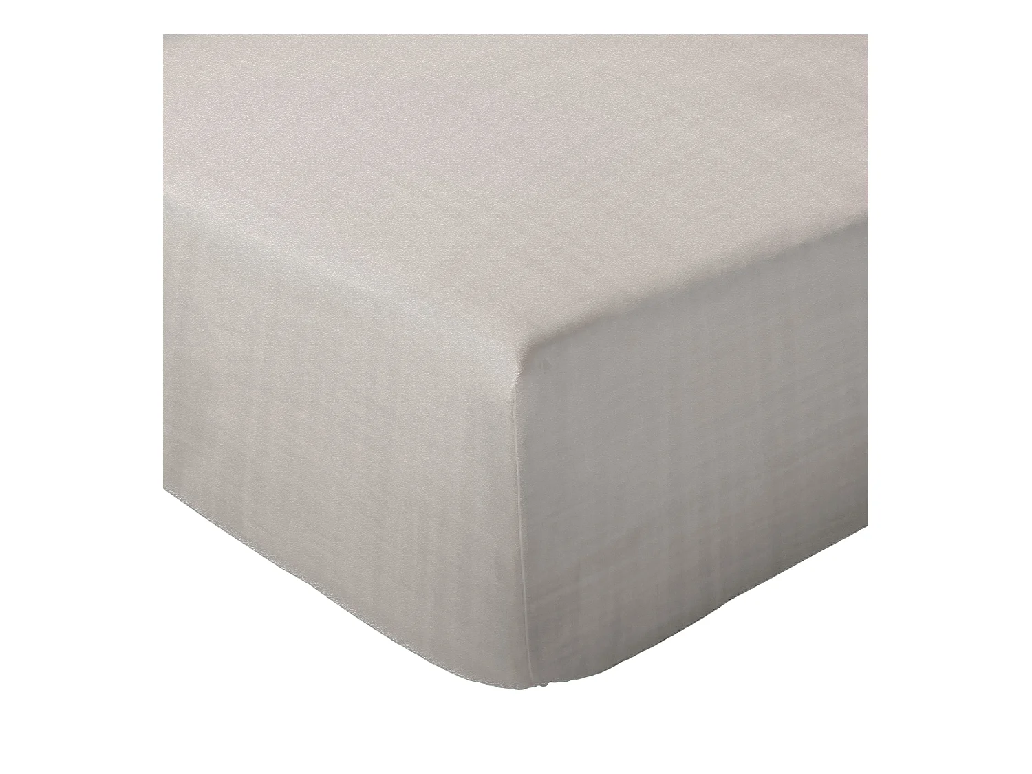 Drap housse 160x200x30 cm mousseline de coton MILOS beige ficelle
