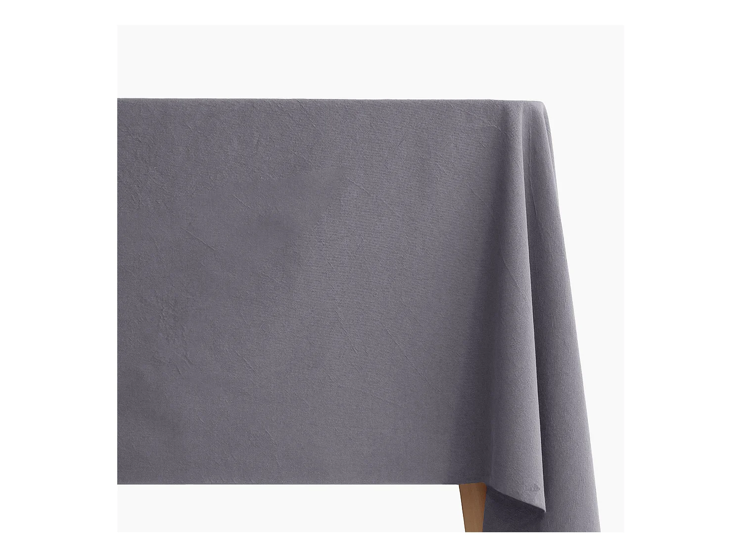 Nappe carrée en lin et coton 170x170 cm MATTIS gris brume