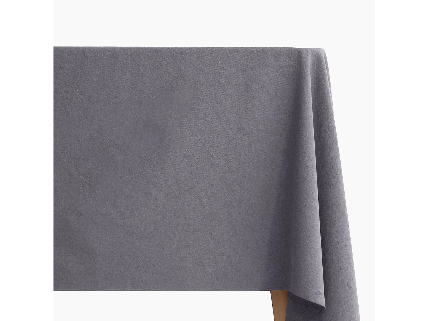Nappe carrée en lin et coton 170x170 cm MATTIS gris brume