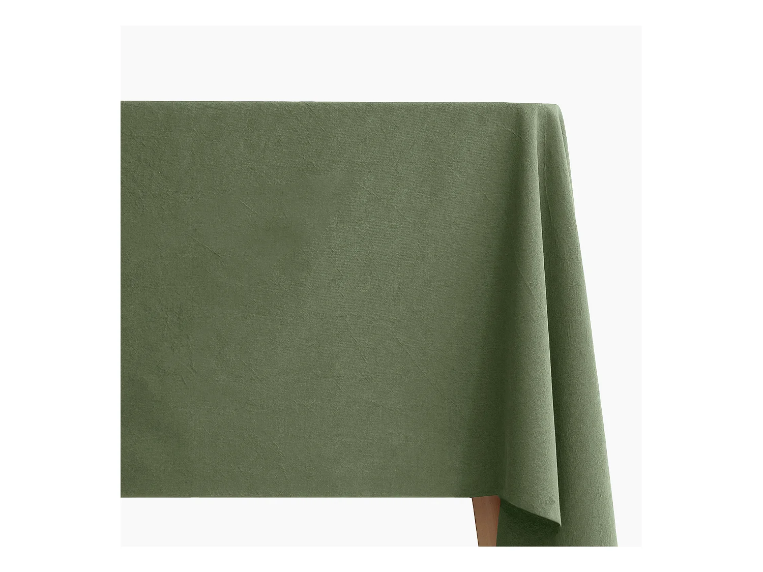 Nappe rectangulaire lin et coton 170X300 cm MATTIS vert mousse