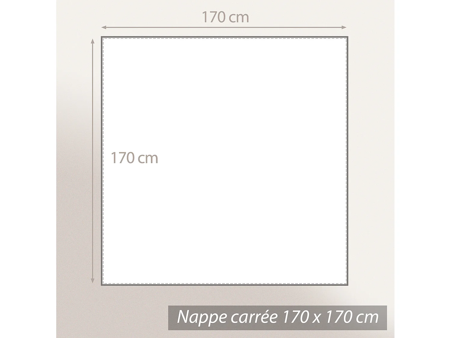 Nappe carrée en lin et coton 170x170 cm MATTIS vert laurier