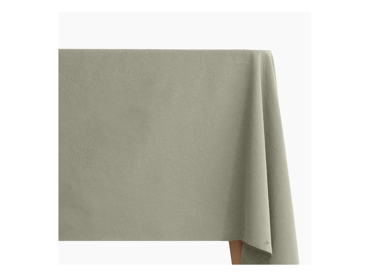 Nappe rectangulaire lin et coton 170X350 cm MATTIS vert laurier