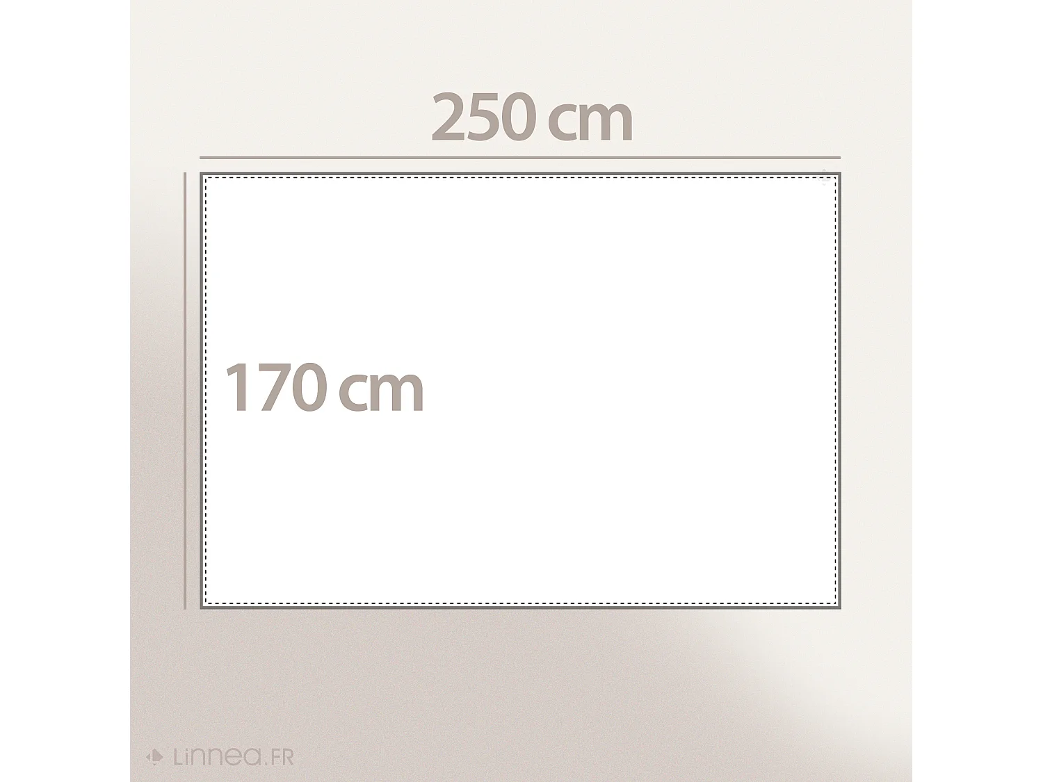 Nappe rectangle en lin et coton 170x250 cm MATTIS marron cognac