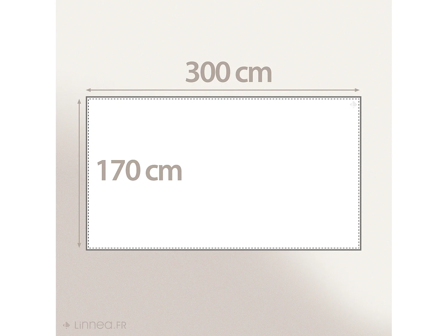 Nappe rectangle en lin et coton 170X300 cm MATTIS gris brume