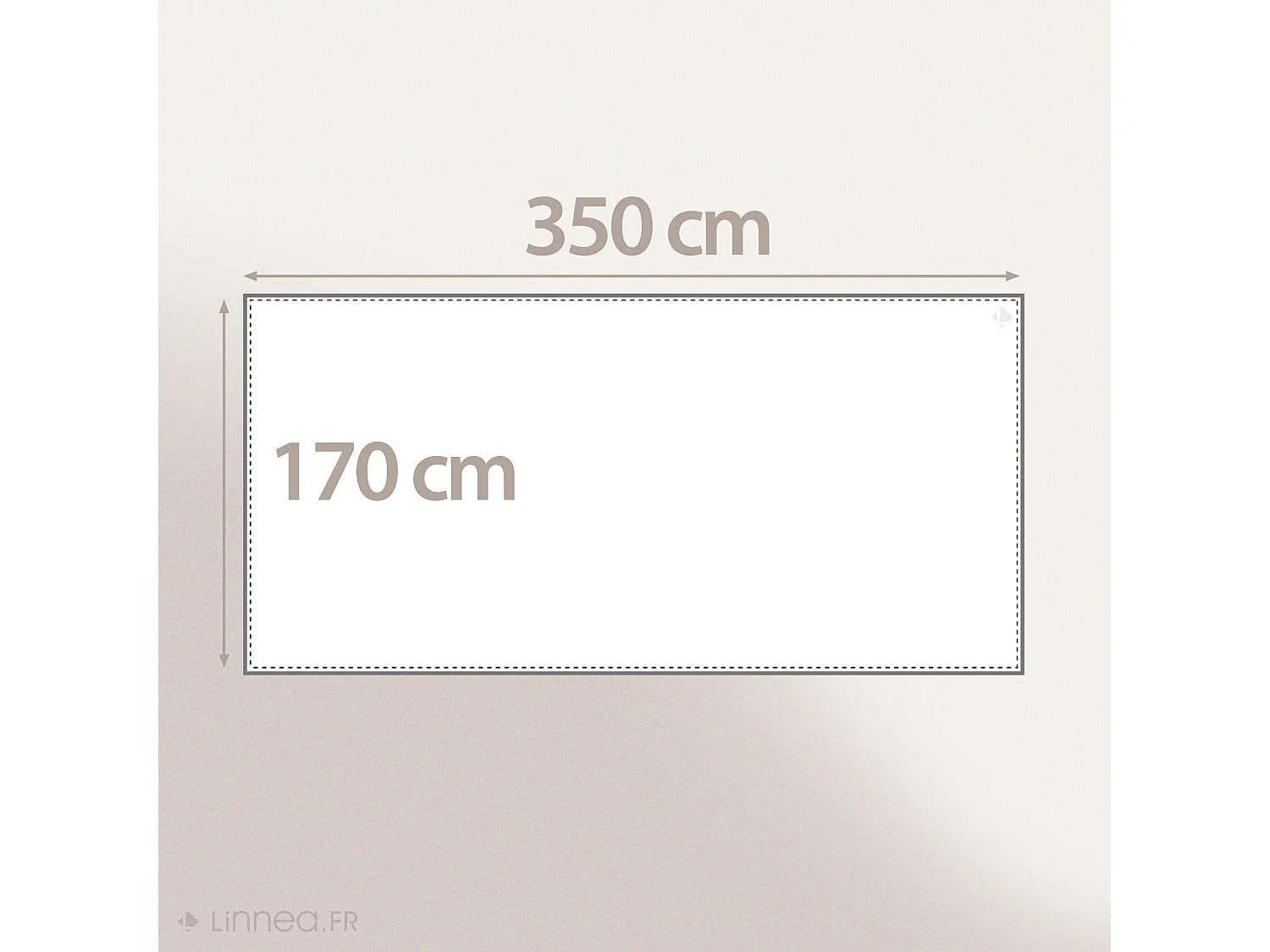 Nappe rectangulaire lin et coton 170X350 cm MATTIS marron cognac